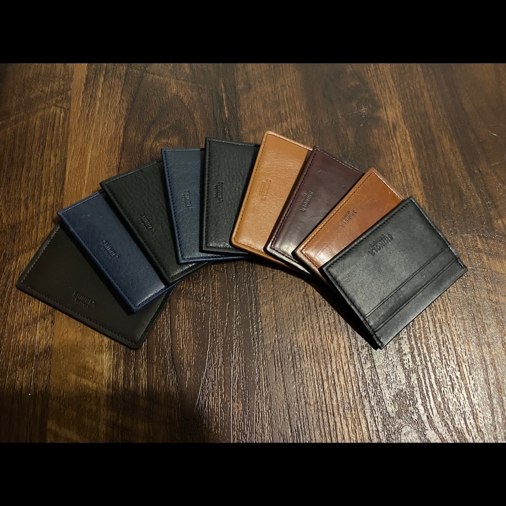 Shinola leather card wallets